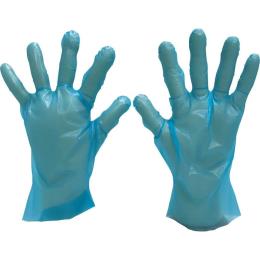 外エンボスＧ指絞り手袋　ブルー　Ｌ （１袋１００枚入）