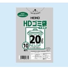 HDゴミ袋　半透明　20L　1ケース（800枚）